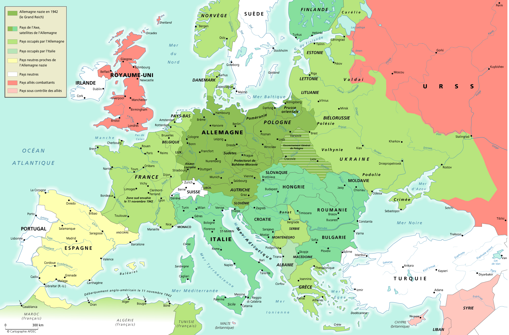 Mapa Europy z 1942 roku