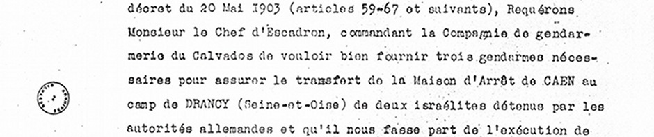 Correspondance préfectorale sur le transfert de D. Furmanski et M. Finkelstein (1er oct. 1942)